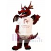 Wine Dragon with Wings Mascot Costumes