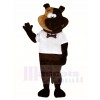  Brown Dog Mascot Costumes in White Shirt Animal 