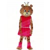 Pink Dress Leopard Panther Mascot Costumes Animal 
