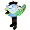 Blue and Green Clown Fish Mascot Costumes Aquatic Ocean Aquarium