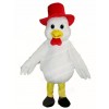 Red Hat White Hen Mascot Costumes Poultry