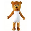 White Belly Brown Teddy Bear Mascot Costumes Animal