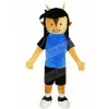 Blue T-shit Soccer Football Player Mascot Costumes People
