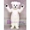 White Fluffy Polar Bear Mascot Costume Animal