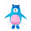 Pink Belly Blue Bear Mascot Costumes Animal