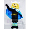 Thor the Giant Viking with Blue Cloak Mascot Costumes People