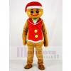 Red Hat Gingerbread Man Christmas Mascot Costumes People