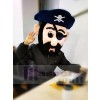 Captain Blythe Pirate Mascot Head ONLY in Navy Blue