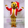 Brown Christmas Bear Mascot Adult Costume Animal