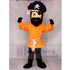 Fierce Orange Suit Pirate Mascot Costumes People