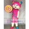 Pink Candy Girl Adult Mascot Costume