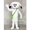 Green Bag White Dog Mascot Costumes Animal