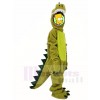 For Children/ Kids Green Dinosaur Pajamas Pyjama Mascot Party Halloween Christmas Xmas Costumes