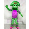 Green Dinosaur with Purple Belly Mascot Costumes