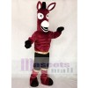 Maroon Jack Mule Mascot Character Costume Fancy Dress Outfit