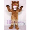 Brown Power Cat Lion Mascot Costume