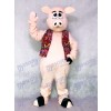 Pig Piglet Hog with Hawaiian Vest Mascot Costume