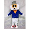 Cute Alley Cat with Blue Shirt Mascot Costume