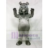 Cute Grey Bully Bulldog Dog Mascot Costume Animal