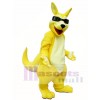 Yellow Kangaroo Roo with Sunglasses Mascot Costumes Animal