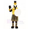 Black and Yellow Spartan Knight Mascot Costumes People