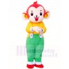 Monkey in Green Overalls Mascot Costumes Animal 