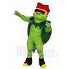 Sea Turtle Tortoise Mascot Costumes with Red Hat Ocean