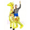 Giraffe Carry me on Christmas Inflatable Halloween Xmas Costumes for Adults