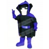 Black Phantom Ghost Specter with Purple Cape Mascot Costumes 