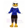 White Head Eagle with Blue Shirt Mascot Costumes Bird Animal