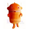 Orange Android Robot Mascot Costumes Cartoon