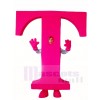 Magenta Letter Alphabet T Mascot Costumes