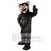 Cute Black Wolf Mascot Costume