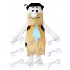 Fred Flintstone Modern Stone Age Brown Savage Mascot Costume  