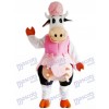 Cow in Pink Dress Mascot Costume Animal 