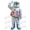 Silver Astronaut Space Suit with Backpack Mascot Costume 