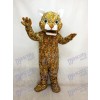 Leaping Leopard Mascot Costume with a Brown Nose