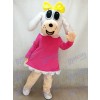 Female Dog In Fuchsia Dress Mascot Costume Animal 