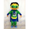 Super Why Super Hero Mascot with Green Cloak Costume Character for Party