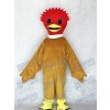 Scarlet Bird Mascot Costume with Brown Body Animal 