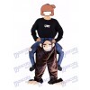 Piggyback Monkey Carry Me Ride Brown Monkey Mascot Costume