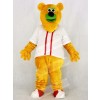 Fresno Grizzlies Parker T. Orange Bear with White T-shirt Mascot Costume College	