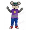 Cute Chuck E. Cheese Mouse with Green Hat Mascot Costume