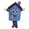 Blue Housing House Mascot Costume Home Mascot Real Estate