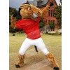 New Central's Buddy Broncho Horse with Dark Red Jersey Mascot Costume