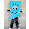 Neon Blue Lightning Bolt with Color Trim Mr. Electric Lightning Bolt Mascot Costumes
