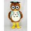 Brown Owl with Blue Vest Mascot Costume College  
