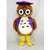 Brown Owl with Vest Mascot Costume College