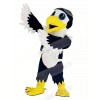 Blue and White Eagle with Vest Ace Pilot Bird Mascot Costume Animal