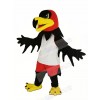 Black Night Hawk with White Vest Mascot Costume